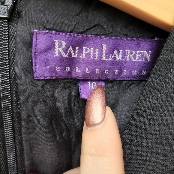 Ralph Lauren Collection Black Wool Dress - Picture 3 of 5